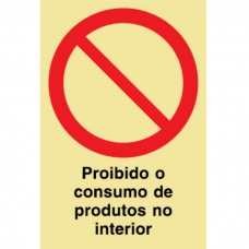 PROIBIDO O CONSUMO DE PRODUTOS NO INTERIOR